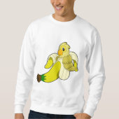 Papagei mit Banane Sweatshirt (Vorderseite)