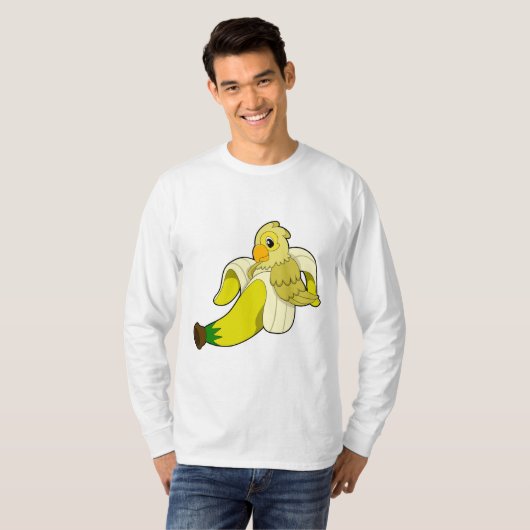 Papagei mit Banane T-Shirt (Vorne ganz)
