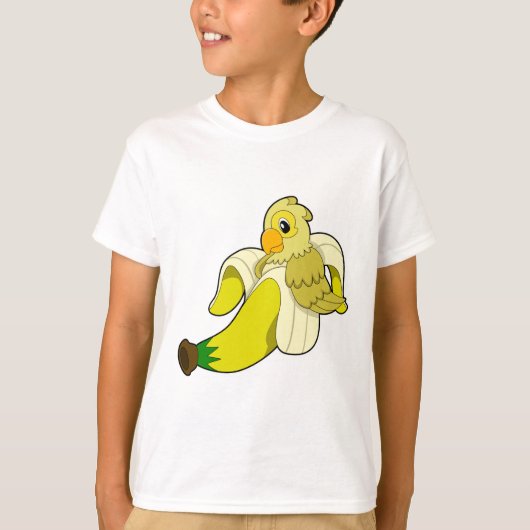 Papagei mit Banane T-Shirt (Vorderseite)