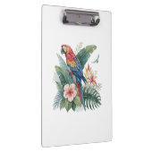 Papagei mit Blumen Klemmbrett (Rechts)