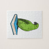 Papagei mit Buch Puzzle (Horizontal)