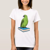 Papagei mit Buch T-Shirt (Vorderseite)