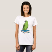 Papagei mit Buch T-Shirt (Vorne ganz)