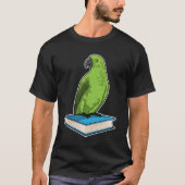 Papagei mit Buch T-Shirt (Vorderseite)