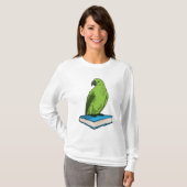 Papagei mit Buch T-Shirt (Vorne ganz)