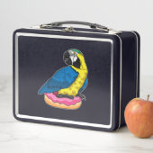 Papagei mit Donut Metall Brotdose (Beispiel)