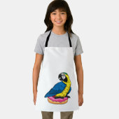 Papagei mit Donut Schürze (Insitu)