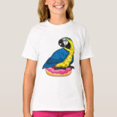 Papagei mit Donut T-Shirt (Vorderseite)