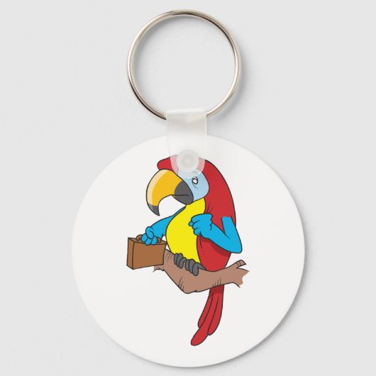 Papagei mit einem Schlüsselanhänger (Rückseite)