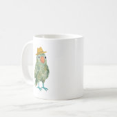 Papagei mit Fedora-Tasse Kaffeetasse (Vorderseite Links)