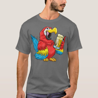 Papagei mit Glas Bier T-Shirt