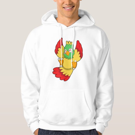Papagei mit grünem Kopf Hoodie (Vorderseite)