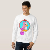 Papagei mit Herz Sweatshirt (Vorne ganz)