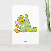 Papagei mit klinischem Thermometer Karte (Rückseite)