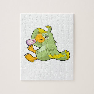 Papagei mit klinischem Thermometer Puzzle