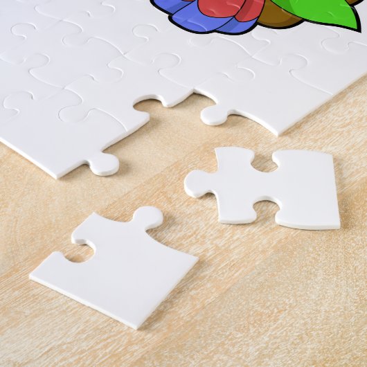 Papagei mit Kokosnuss Puzzle (Seite)