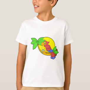 Papagei mit Kokosnuss T-Shirt