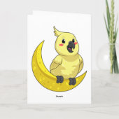 Papagei mit Mond Karte (Rückseite)