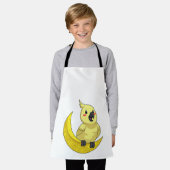 Papagei mit Mond Schürze (Getragen)