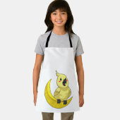 Papagei mit Mond Schürze (Insitu)