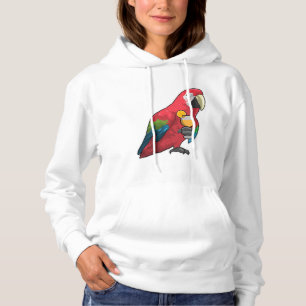Papagei mit Orangensaftglas Hoodie