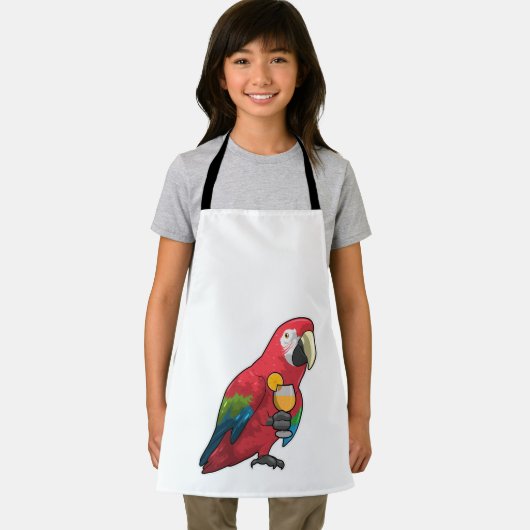 Papagei mit Orangensaftglas Schürze (Insitu)