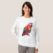 Papagei mit Orangensaftglas T-Shirt (Vorne ganz)