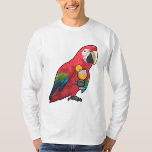 Papagei mit Orangensaftglas T-Shirt