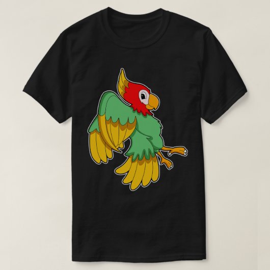 Papagei mit rotem Kopf T-Shirt (Design vorne)