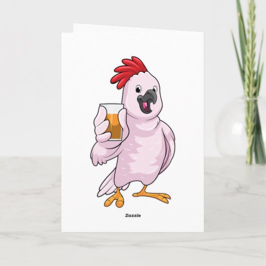 Papagei mit Saft Karte (Rückseite)