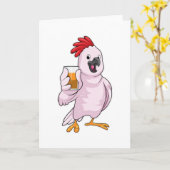 Papagei mit Saft Karte (Gelbe Blume)