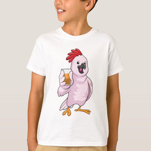Papagei mit Saft T-Shirt (Vorderseite)