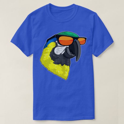 Papagei mit Sonnenbrille 3 T-Shirt (Design vorne)