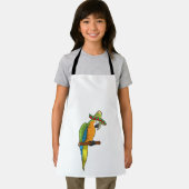 Papagei mit Strohhut Schürze (Insitu)