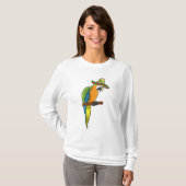 Papagei mit Strohhut T-Shirt (Vorne ganz)