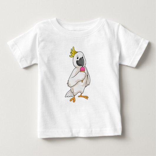 Papagei mit Waffeleis Baby T-shirt (Vorderseite)