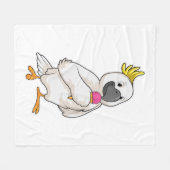 Papagei mit Waffeleis Fleecedecke (Vorderseite (Horizontal))