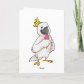 Papagei mit Waffeleis Karte (Rückseite)