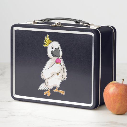 Papagei mit Waffeleis Metall Brotdose (Beispiel)