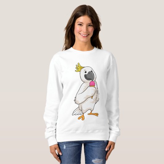 Papagei mit Waffeleis Sweatshirt (Vorne ganz)