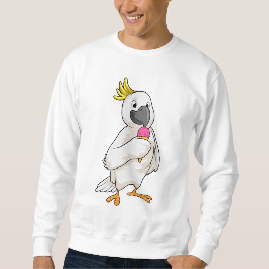 Papagei mit Waffeleis Sweatshirt (Vorderseite)