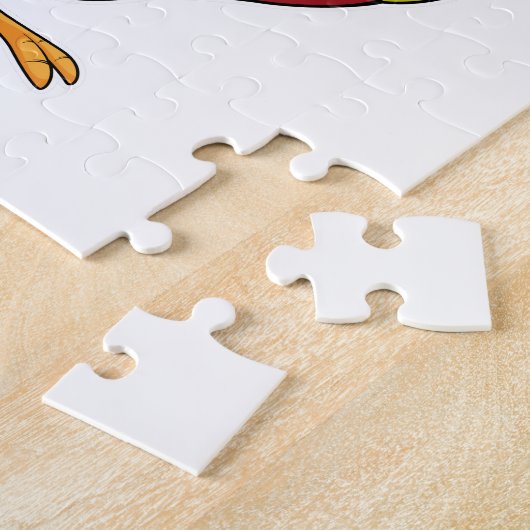 Papagei mit Weihnachtsmannmütze Puzzle (Seite)