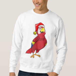 Papagei mit Weihnachtsmannmütze Sweatshirt