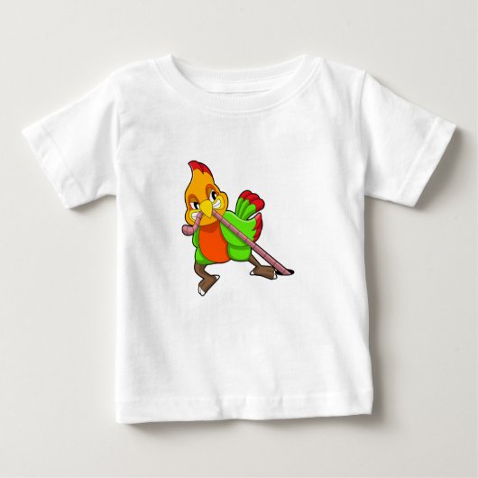 Papagei mit Wurm Baby T-shirt (Vorderseite)