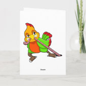 Papagei mit Wurm Karte (Rückseite)