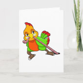 Papagei mit Wurm Karte (Vorderseite)