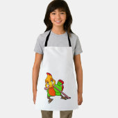 Papagei mit Wurm Schürze (Insitu)