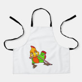 Papagei mit Wurm Schürze (Vorderseite)