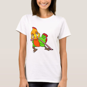 Papagei mit Wurm T-Shirt