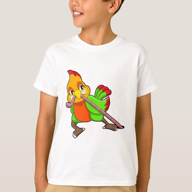 Papagei mit Wurm T-Shirt (Vorderseite)